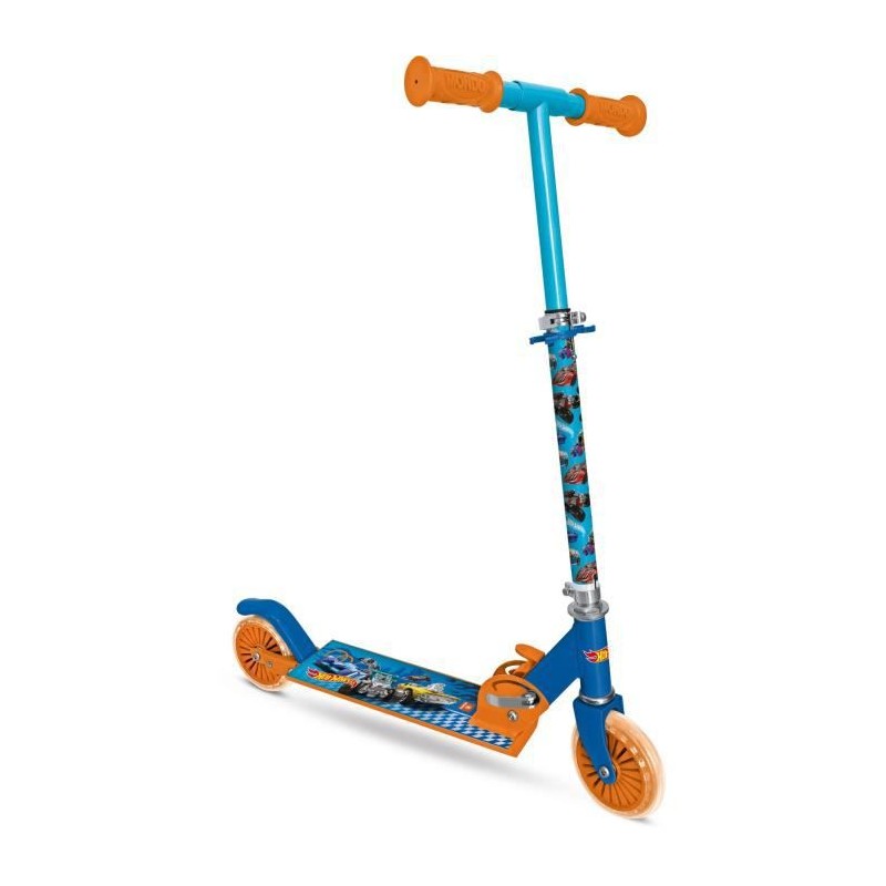 MONDO - Trottinette / Patinette 2 roues pliable - Hot Wheels