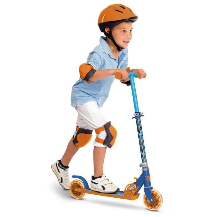 MONDO - Trottinette / Patinette 2 roues pliable - Hot Wheels