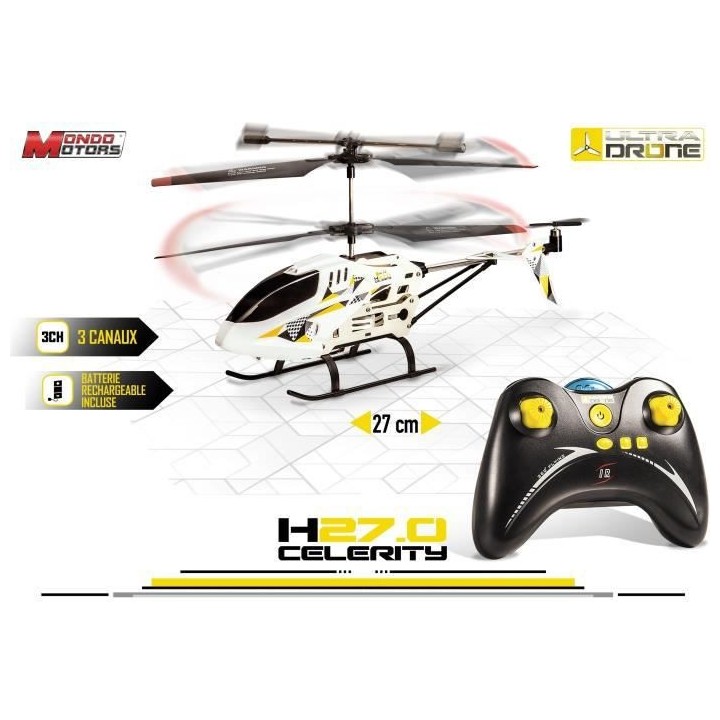 MONDO MOTORS - Hélicoptere télécommandé - Ultradrone H27 Celerity