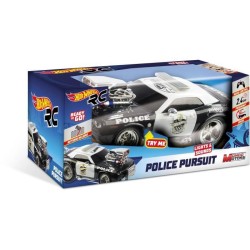 MONDO MOTORS - Véhicule radiocommandé - Sons et lumieres - Hot Wheels Police Pursuit - Voiture de police - 28cm