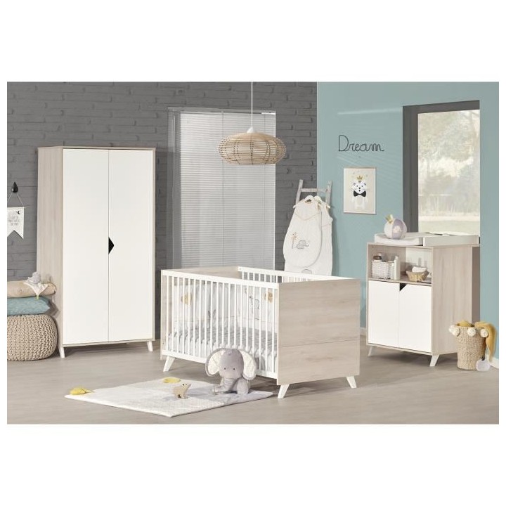Babyprice - SCANDI NATUREL - Lit Evolutif Little Big Bed 140x70