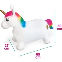 MONDO - Ballon sauteur - Animal sauteur ... chevaucher - Licorne - Longueur 65cm