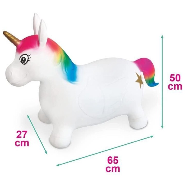 MONDO - Ballon sauteur - Animal sauteur ... chevaucher - Licorne - Lon
