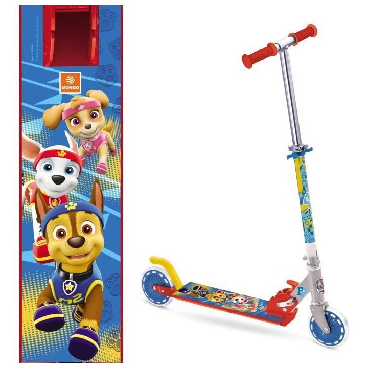 MONDO - Trottinette / Patinette 2 roues pliable - Pat'Patrouille