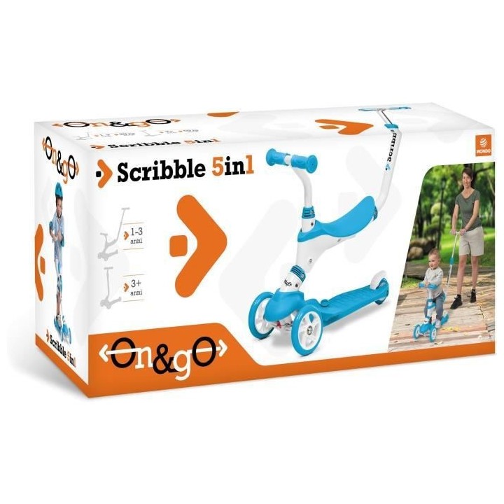 MONDO - Trottinette / Patinette / Draisienne 3 roues évolutive - On a