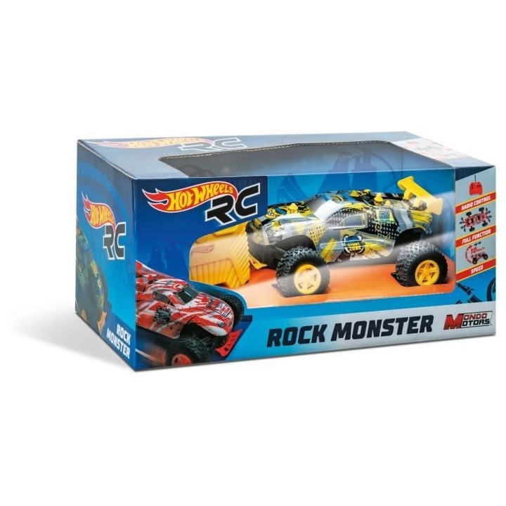 MONDO MOTORS - Véhicule radiocommandé - Hot Wheels Rock Monster - Bu