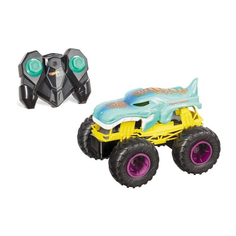 MONDO MOTORS - Véhicule radiocommandé - Hot Wheels Mega Wrex - Monster Truck - 17cm