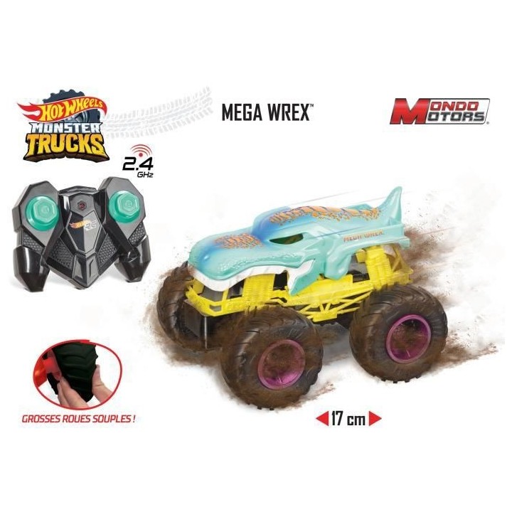 MONDO MOTORS - Véhicule radiocommandé - Hot Wheels Mega Wrex - Monst