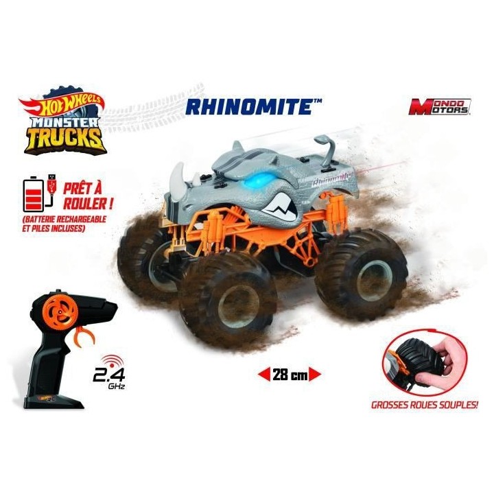 MONDO MOTORS - Véhicule radiocommandé - Effets lumineux - Hot Wheels