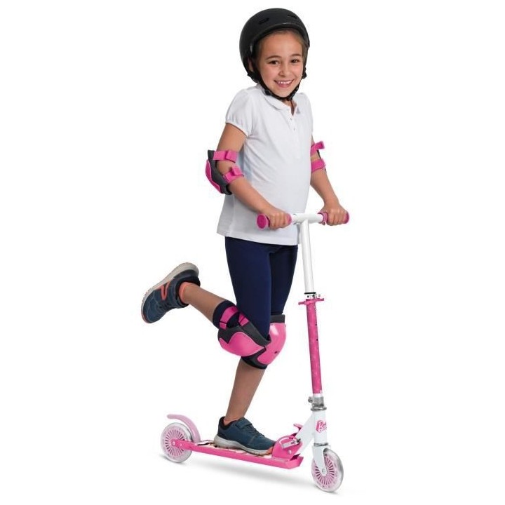 MONDO - Trottinette / Patinette 2 roues pliable - Barbie