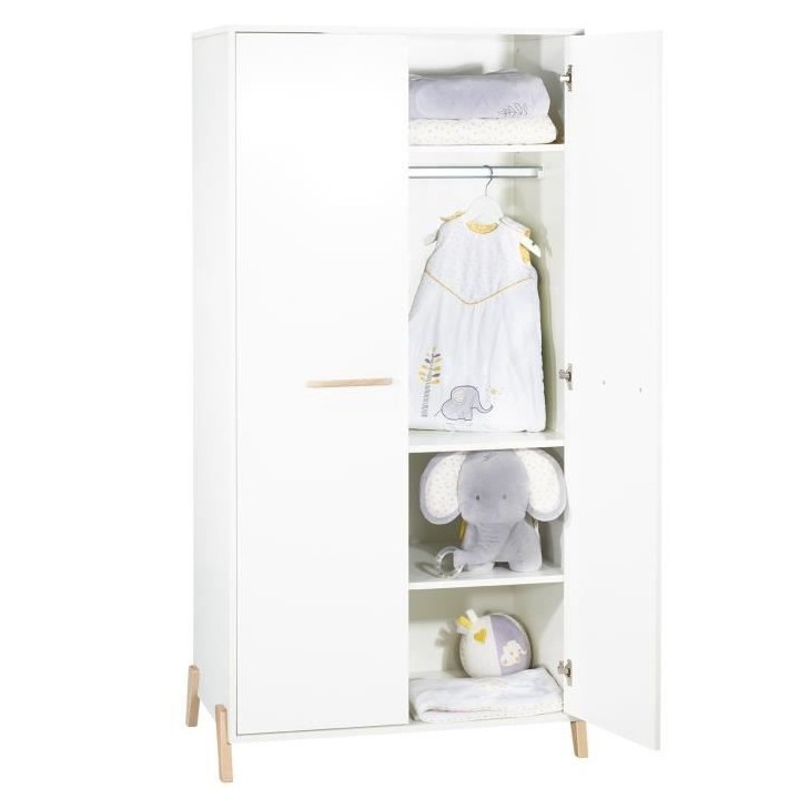 Babyprice - JOY NATUREL - Armoire 2 Portes