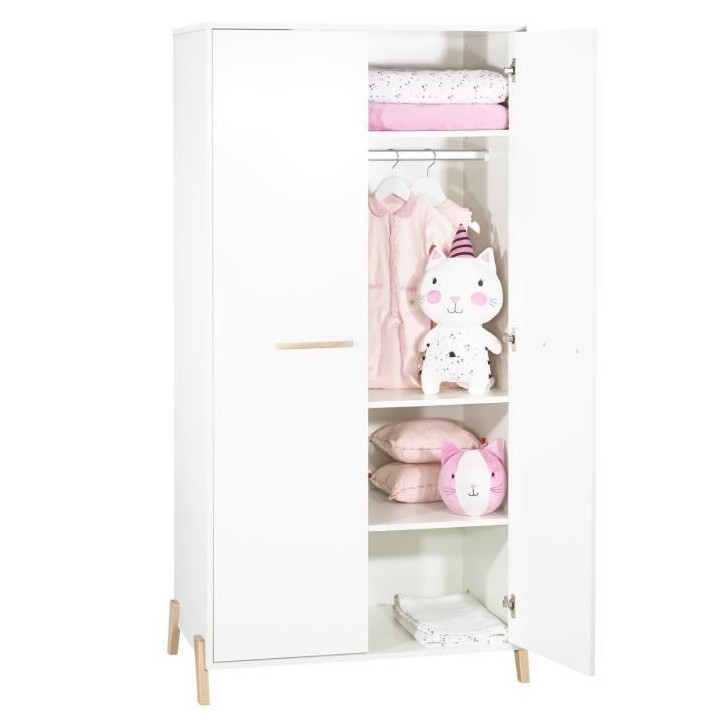 Babyprice - JOY NATUREL - Armoire 2 Portes