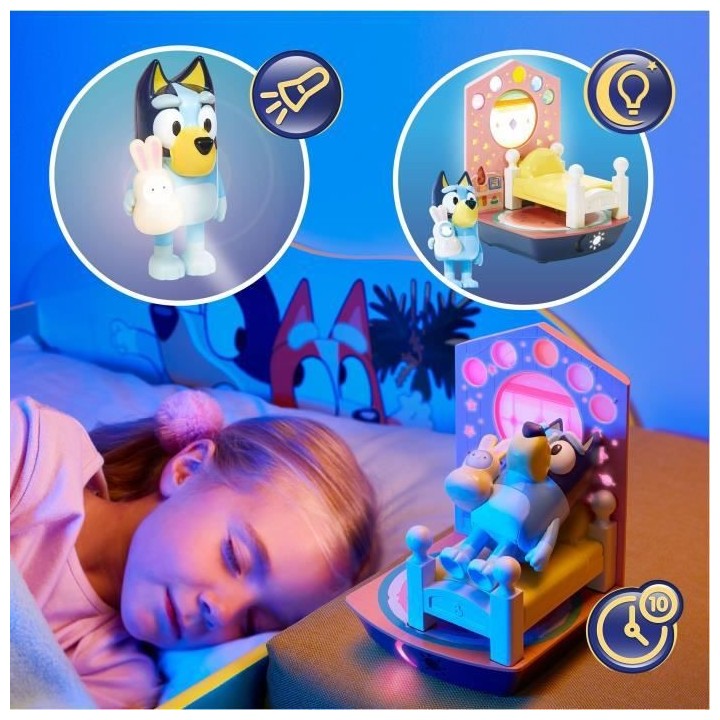 GoGlow Dream BLUEY Veilleuse et réveil éducatif 3 en 1 avec lampe