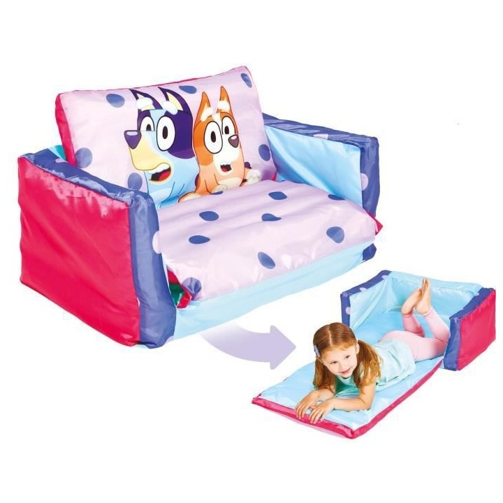 Mini canapé convertible - canapé-lit gonflable pour enfants BLUEY