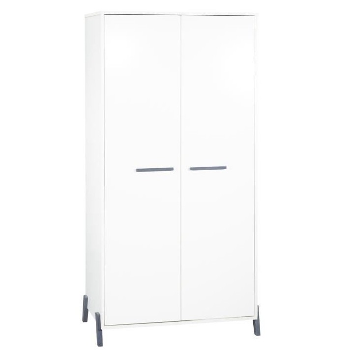 Babyprice - JOY GRIS - Armoire 2 Portes