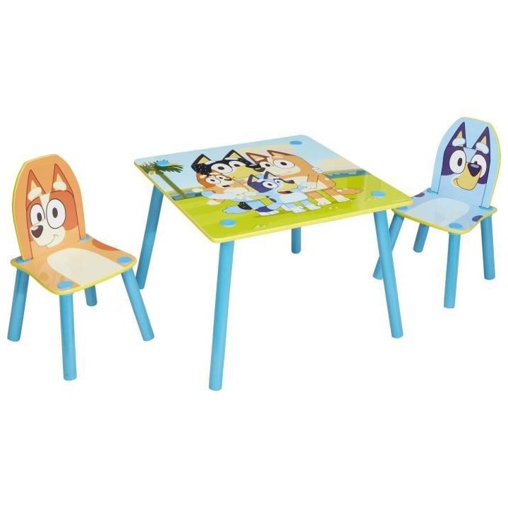 Ensemble table et 2 chaises pour enfants BLUEY