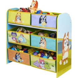 Meuble de rangement pour chambre d'enfant avec 6 bacs BLUEY