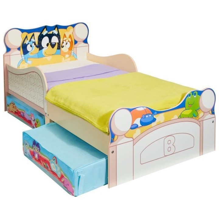Lit pour enfants avec espace de rangement sous le lit BLUEY