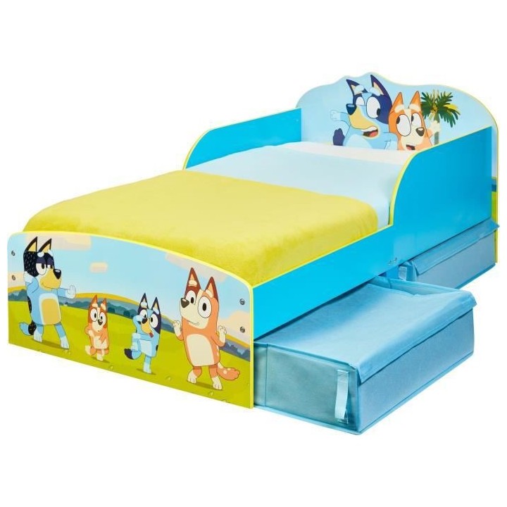 Lit pour enfants avec espace de rangement sous le lit BLUEY