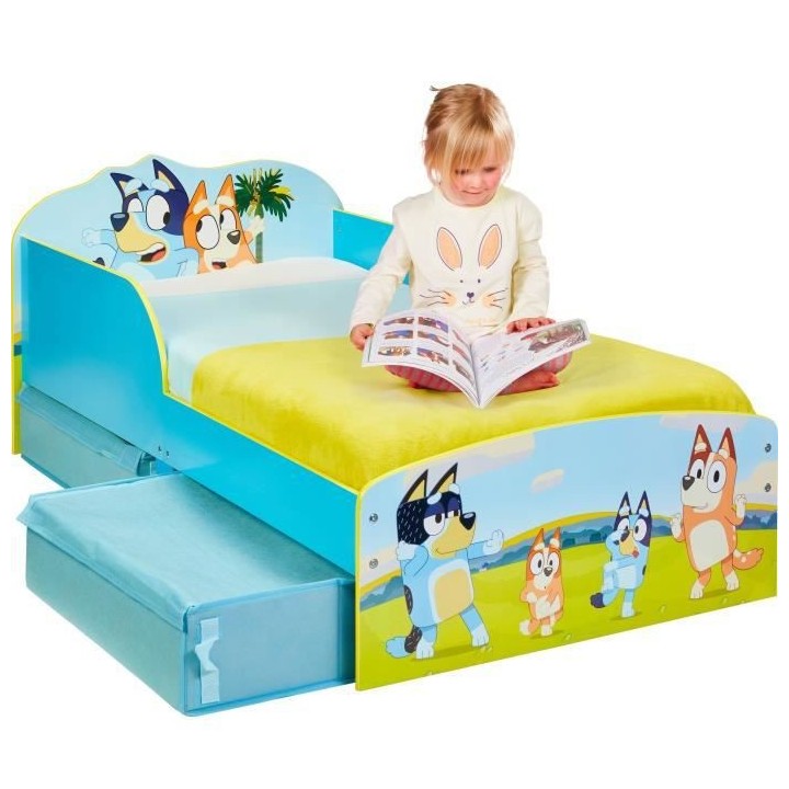 Lit pour enfants avec espace de rangement sous le lit BLUEY