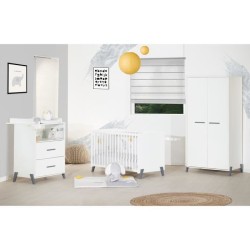 Babyprice - JOY GRIS - Armoire 2 Portes