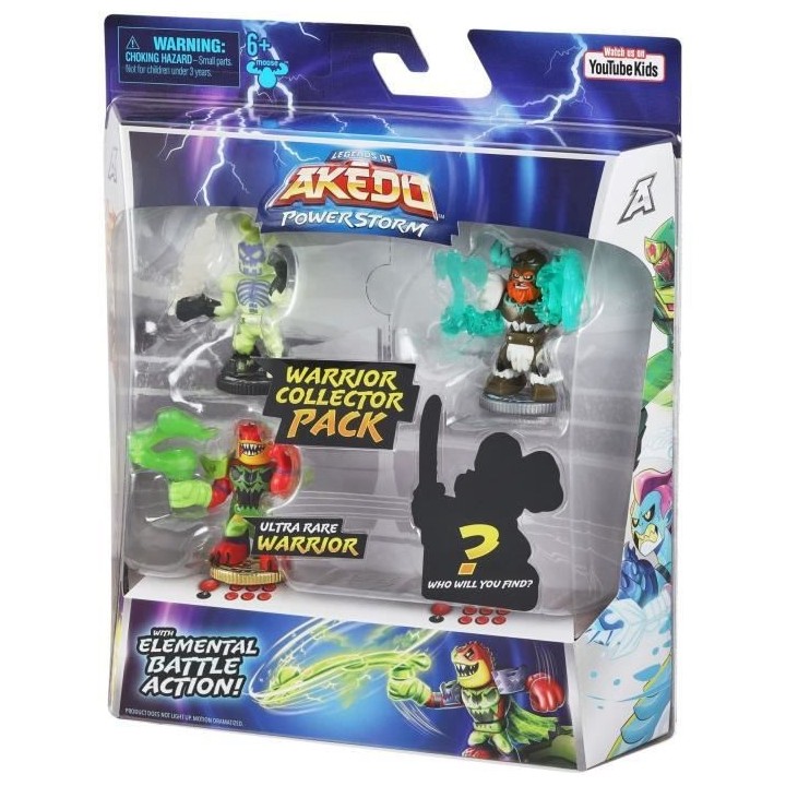 Figurine - Pack Warrior 4 figurines Powerstorm A - Akedo MOOSE TOYS