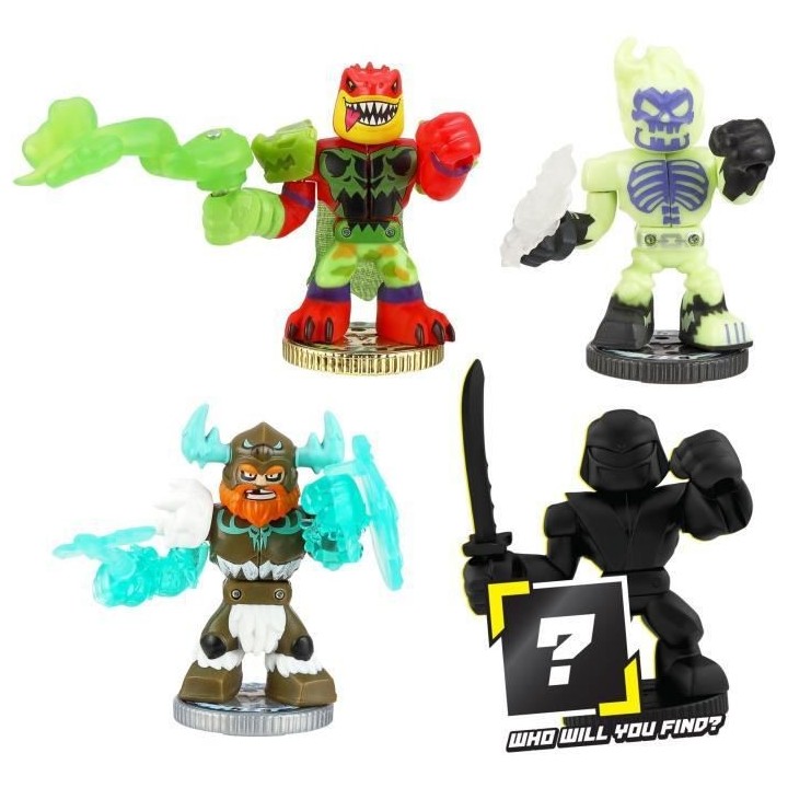 Figurine - Pack Warrior 4 figurines Powerstorm A - Akedo MOOSE TOYS