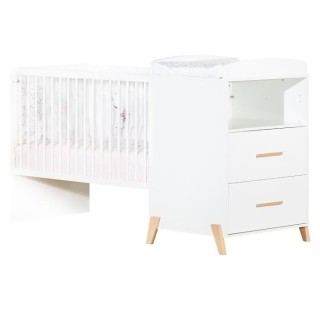 Babyprice - JOY NATUREL - Lit Combiné Evolutif 120x60 en 90x190