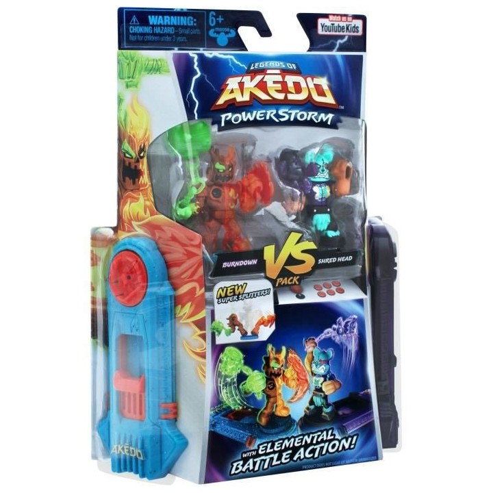 Figurines - Pack Duo Powerstorm Burndown vs Shred Head - Akedo MOOSE T