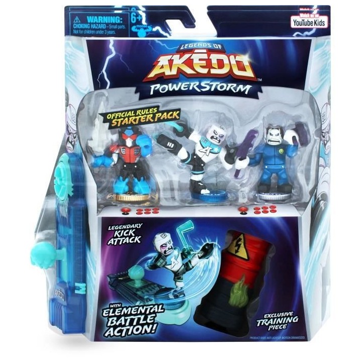 Figurine Training Pack Kick Attack Powerstorm - Akedo - MOOSE TOYS