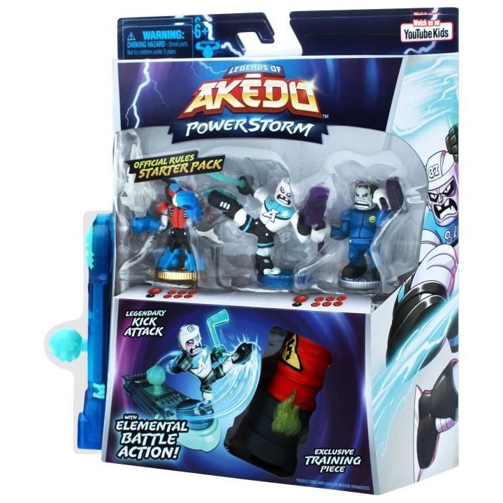 Figurine Training Pack Kick Attack Powerstorm - Akedo - MOOSE TOYS