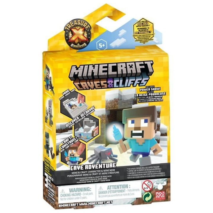 Figurine - Minecraft Claves & Cliffs Adventure World - Trésor X MOOSE