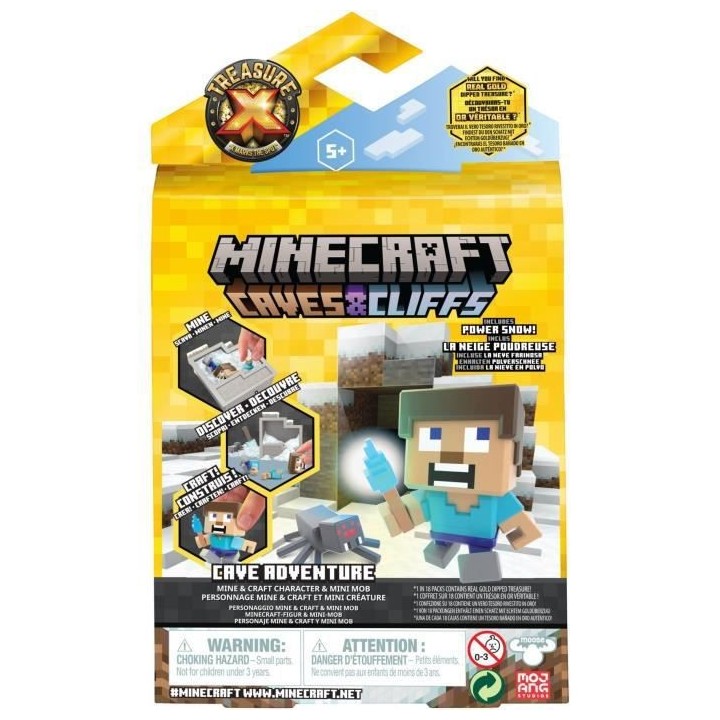 Figurine - Minecraft Claves & Cliffs Adventure World - Trésor X MOOSE