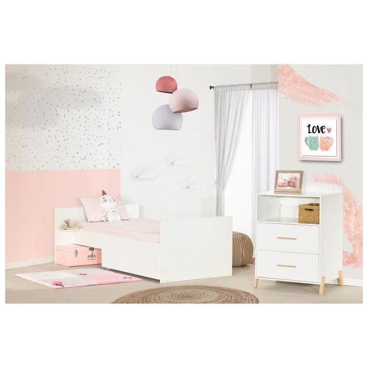Babyprice - JOY NATUREL - Lit Combiné Evolutif 120x60 en 90x190
