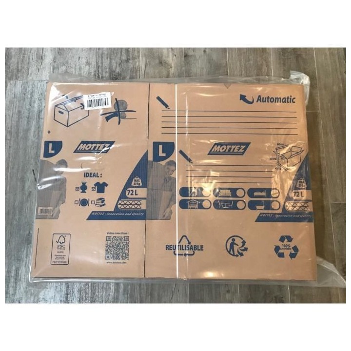 MOTTEZ Lot de 15 cartons 72L