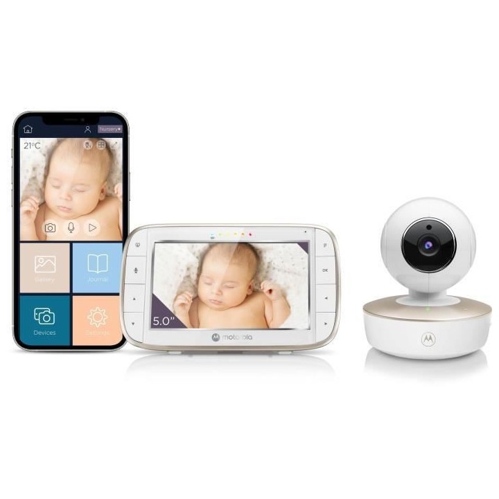 Ecoute bébé VM855 CONNECT WIFI SUR TEL + ECRAN 5 - Cam motorisé a d