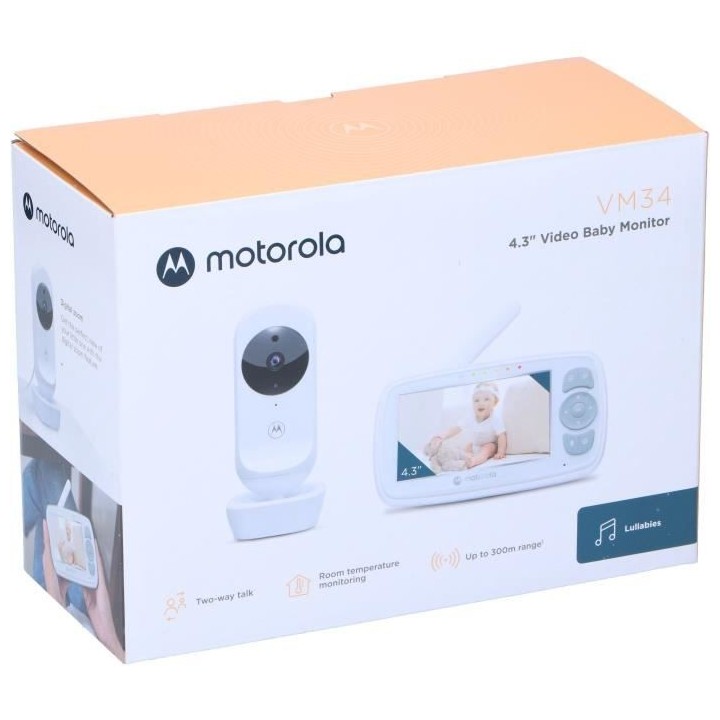 Ecoute bébé VM 34 VIDEO ECRAN 4,3 Zoom - Temperature - Talkie walkie