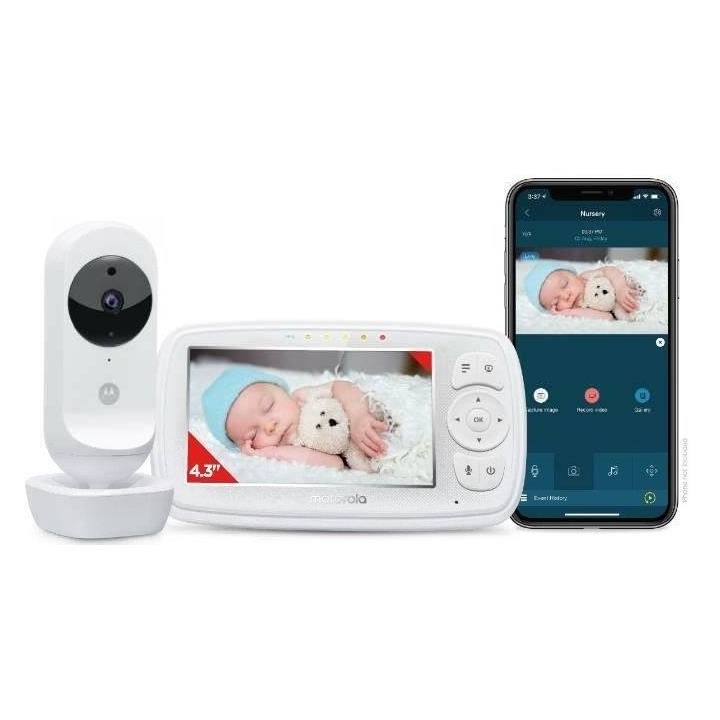 Ecoute bébé VM 44 CONNECT 2 EN 1 WIFI SUR TEL + Gd ECRAN 4,3 - Tempe