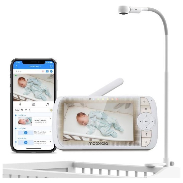 Ecoute bébé VM 65 CONNECT 2EN1 WIFI SUR TEL + VIDEO ECRAN 5 avec pie