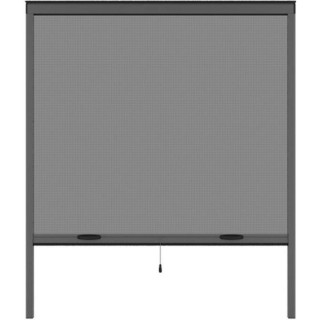 Moustiquaire de fenetre L160 x H170 cm en aluminium gris anthracite -