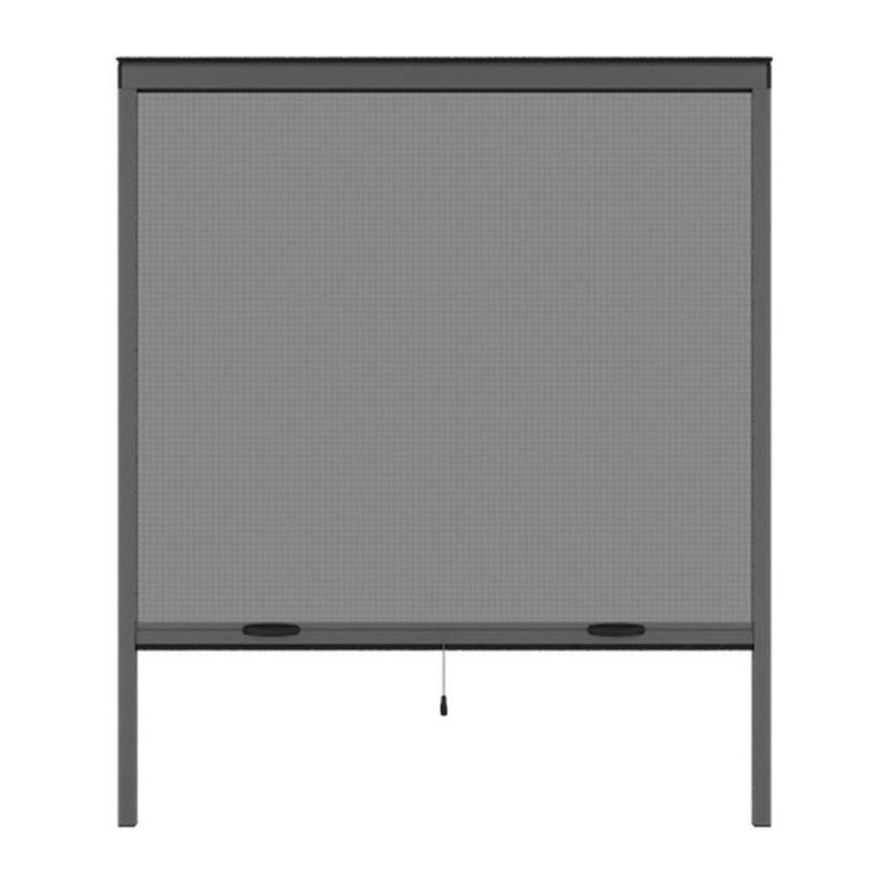 Moustiquaire de fenetre L160 x H170 cm en aluminium gris anthracite - Recoupable en largeur et hauteur