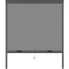 Moustiquaire de fenetre L160 x H170 cm en aluminium gris anthracite - Recoupable en largeur et hauteur