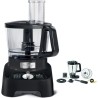 Robot multifonction MOULINEX DoubleForce FP821811 - Noir - 1000 W - Bol 3 L - Blender 2 L - Hachoir - Disques - Râper - Emincer