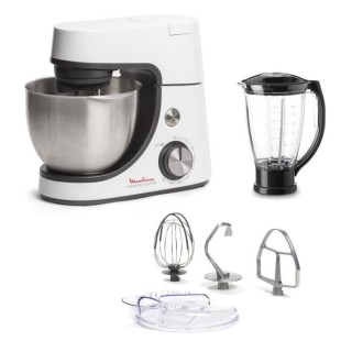 MOULINEX Robot pâtissier + Blender 1,5 L, Bol 4,6 L, 8 vitesses + Pul