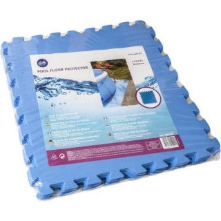 GRE - Lot de 9 Dalles de protection de sol en mousse bleu 50 x 50 cm