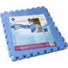 GRE - Lot de 9 Dalles de protection de sol en mousse bleu 50 x 50 cm ép 4 mm (tapis de sol pour piscine hors sol ou spa gonflab