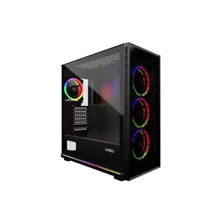 MRED - Boîtier PC Gamer ATX - RGB Black Destroyer Gamma-G