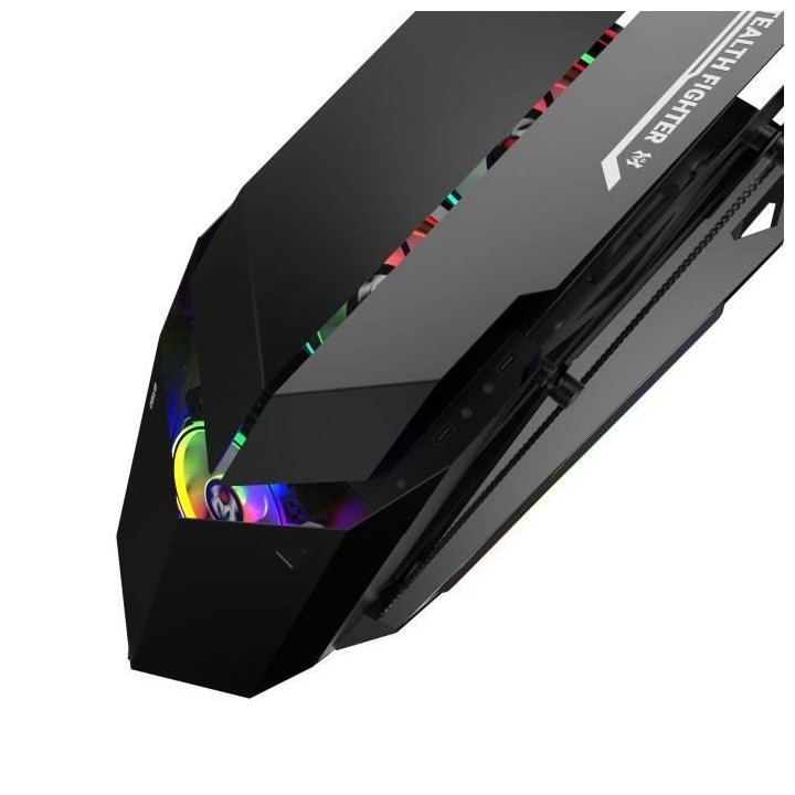 MRED - Boîtier PC Gamer ATX - RGB Stealth Fighter