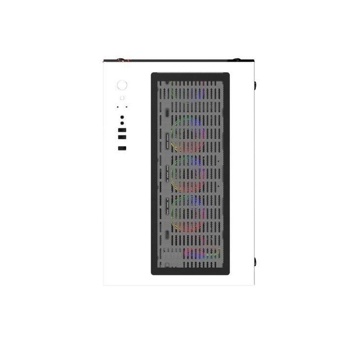 MRED - Boîtier PC Gamer ATX - Blanc RGB Crystal Sea