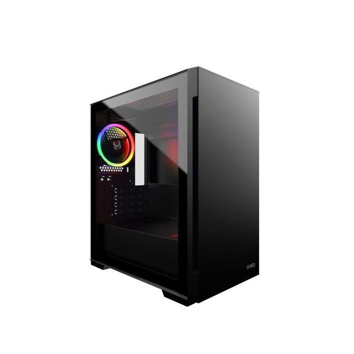 MRED - Boîtier PC Gamer M-ATX - Noir RGB Mercury